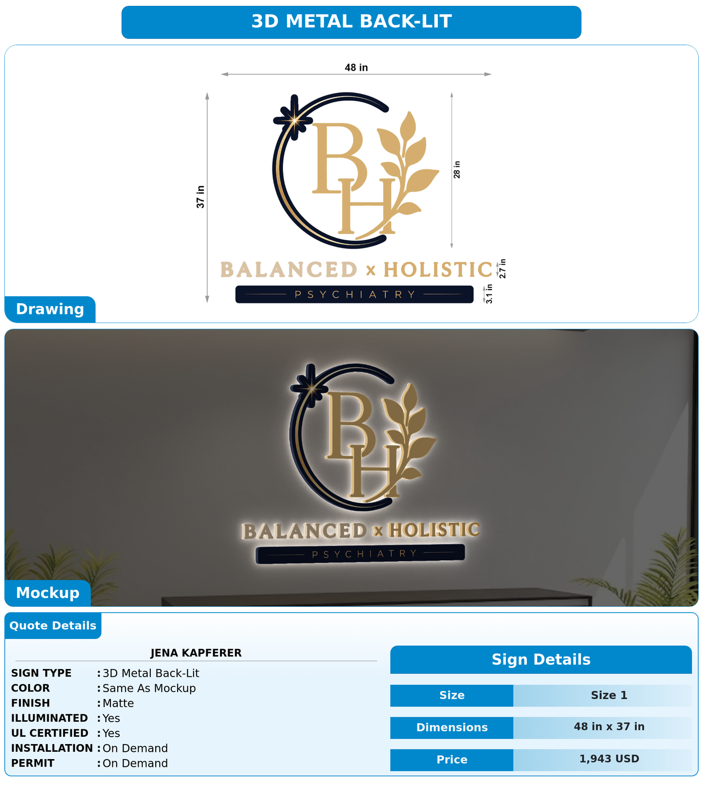 CUSTOM MOCKUP SIGN FOR Jena kapferer