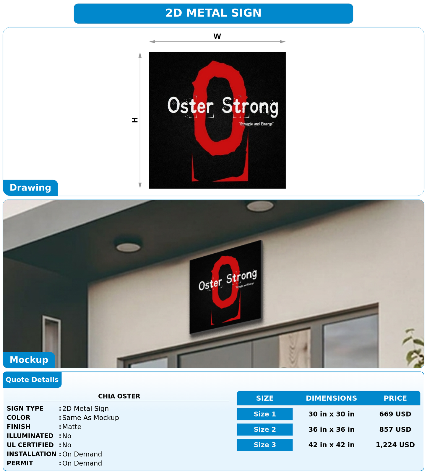 CUSTOM MOCKUP SIGN FOR Chia Oster