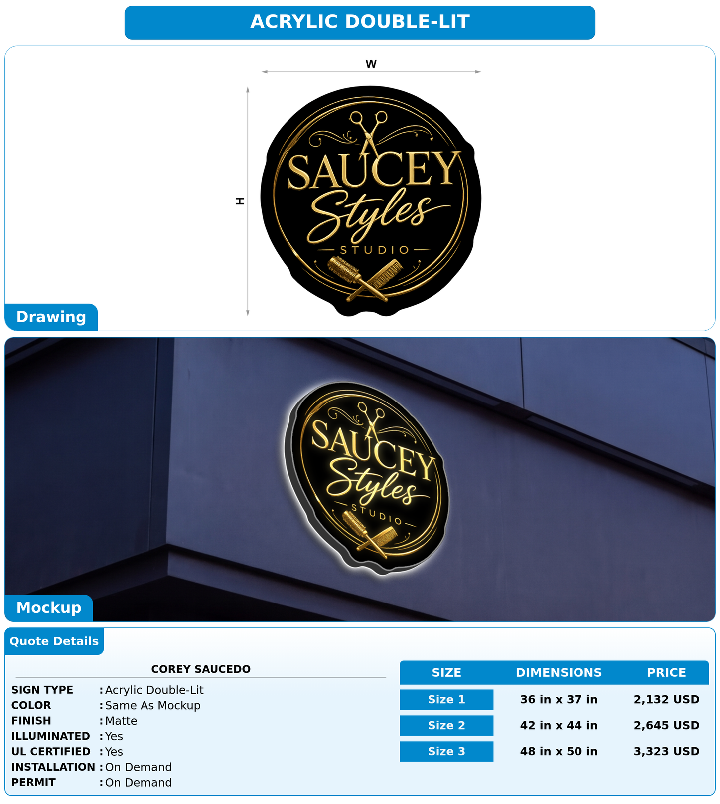 CUSTOM MOCKUP SIGN FOR Corey Saucedo