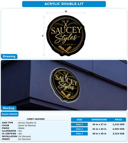 CUSTOM MOCKUP SIGN FOR Corey Saucedo