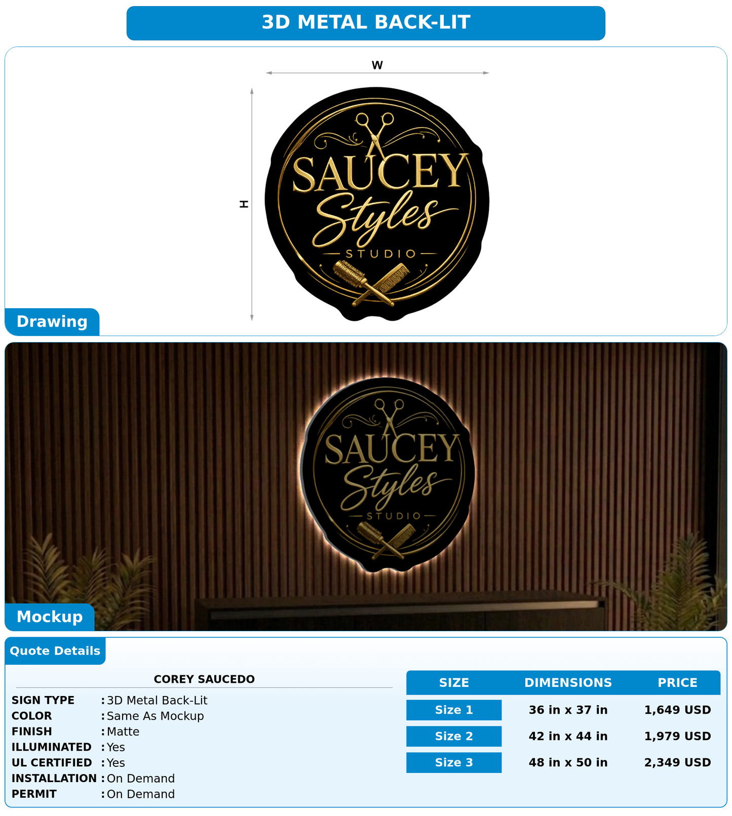 CUSTOM MOCKUP SIGN FOR Corey Saucedo