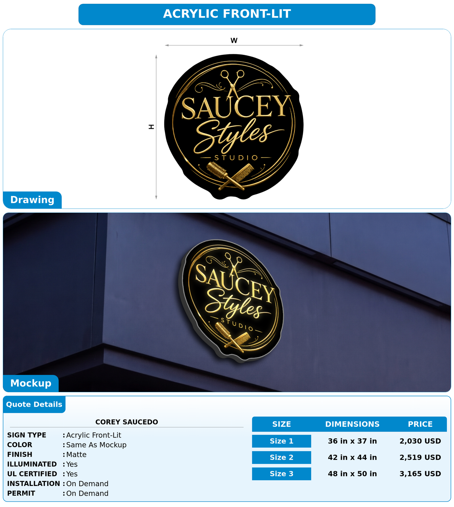 CUSTOM MOCKUP SIGN FOR Corey Saucedo