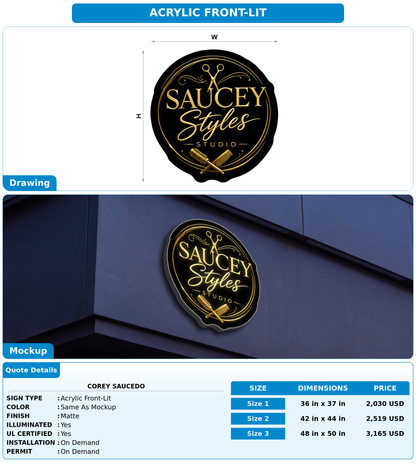 CUSTOM MOCKUP SIGN FOR Corey Saucedo