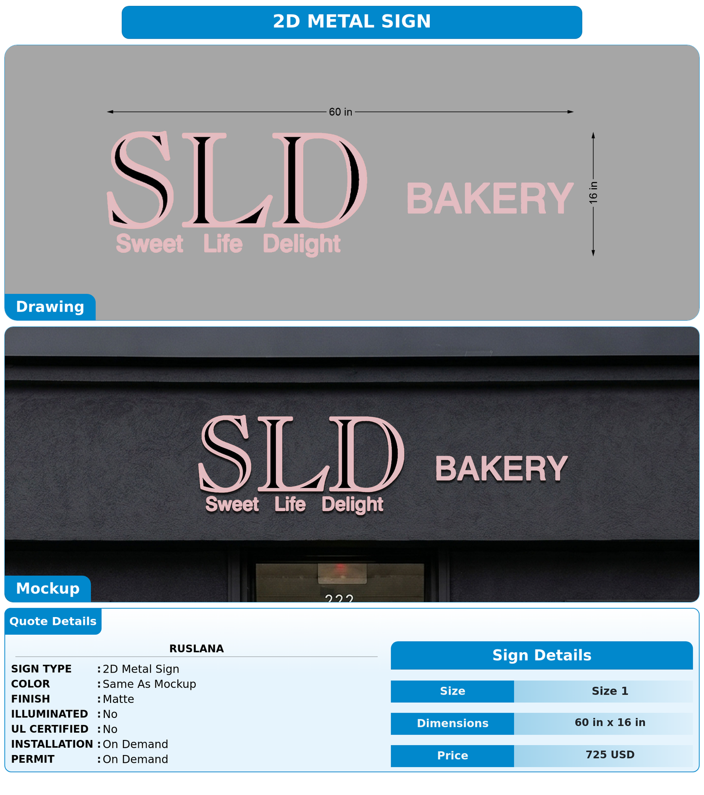 CUSTOM MOCKUP SIGN FOR Ruslana