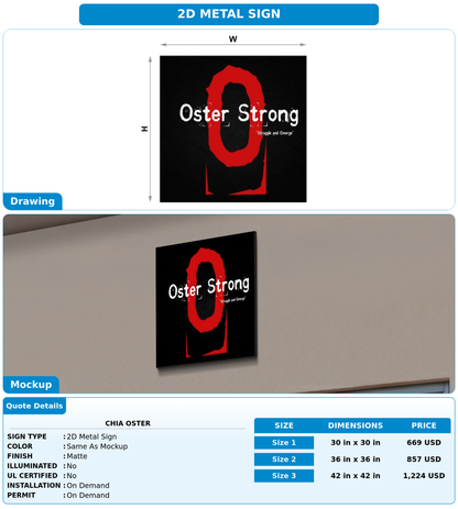 CUSTOM MOCKUP SIGN FOR Chia Oster