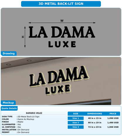 CUSTOM MOCKUP SIGN FOR Damaris Velez