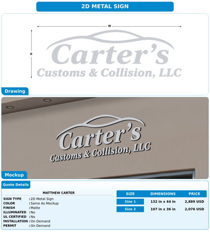 CUSTOM MOCKUP SIGN FOR Matthew Carter