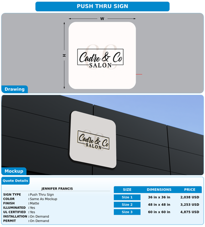 CUSTOM MOCKUP SIGN FOR Jennifer Francis