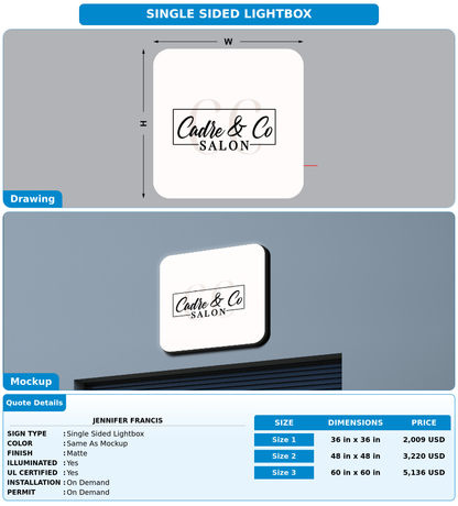 CUSTOM MOCKUP SIGN FOR Jennifer Francis