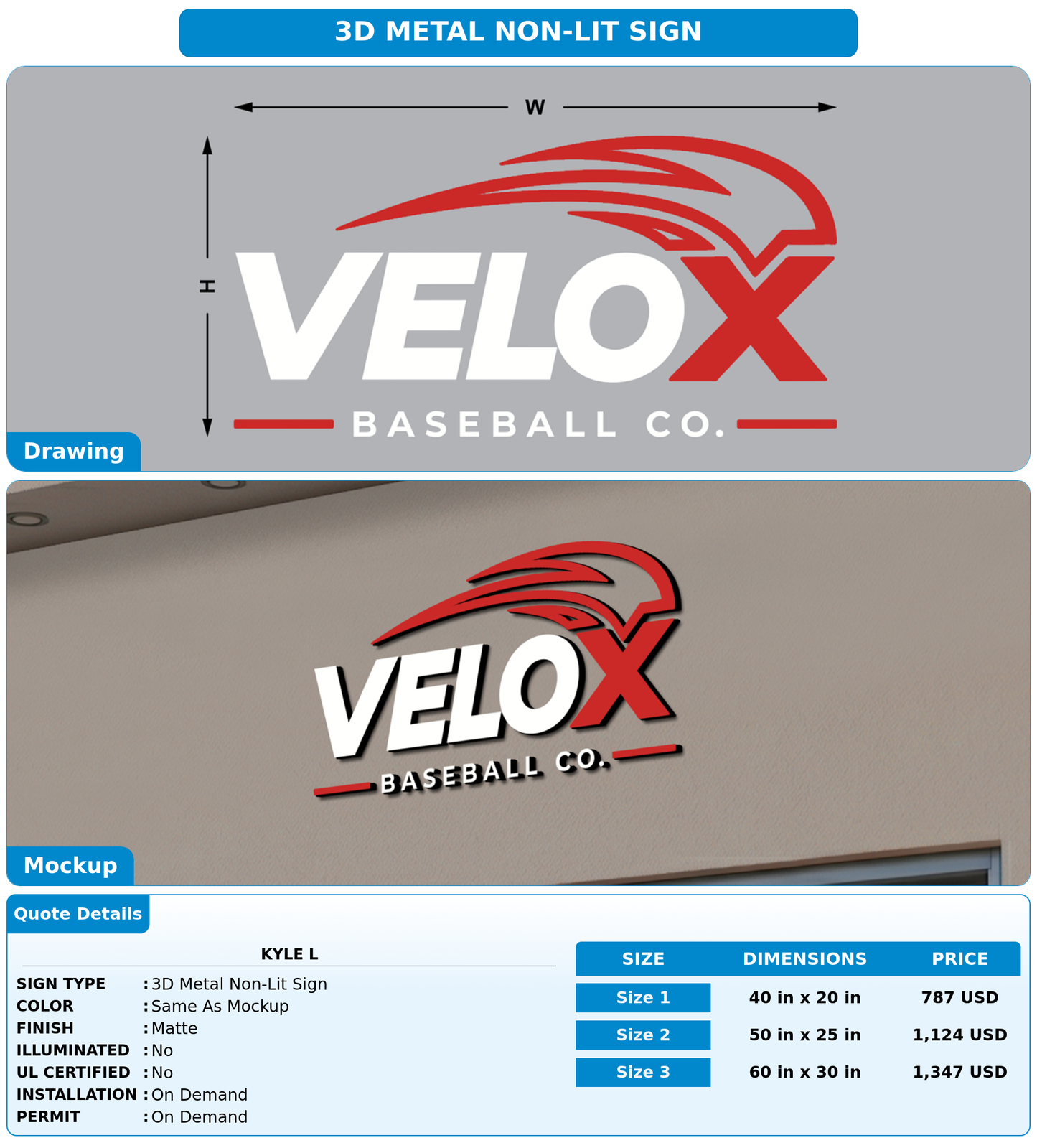 CUSTOM MOCKUP SIGN FOR Kyle l