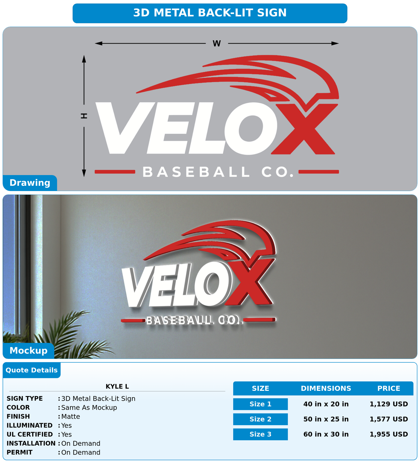CUSTOM MOCKUP SIGN FOR Kyle l