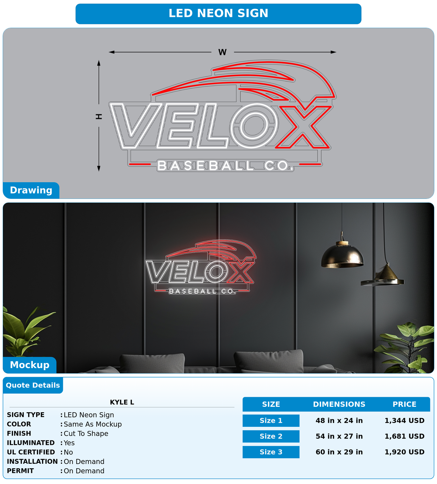 CUSTOM MOCKUP SIGN FOR Kyle l