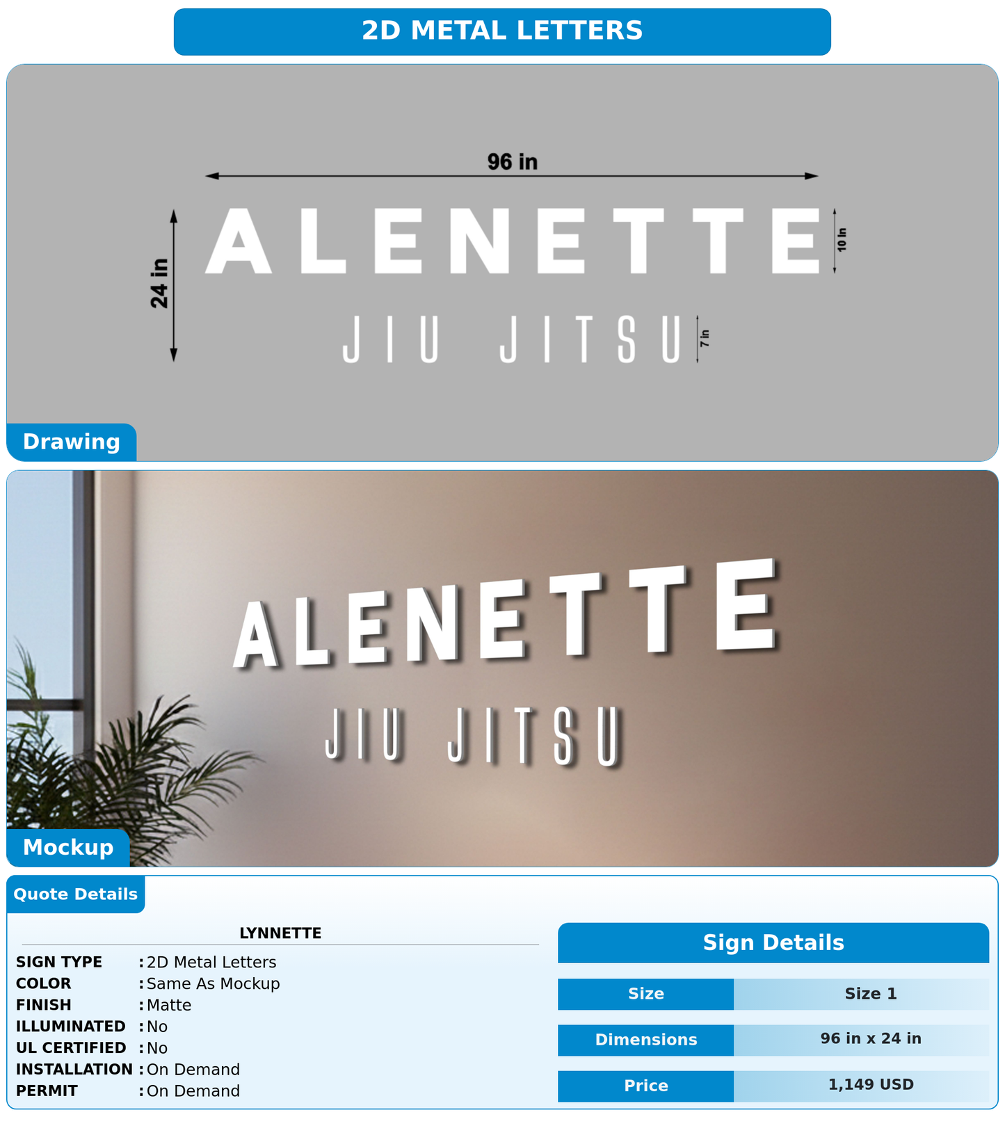 CUSTOM MOCKUP SIGN FOR Lynnette