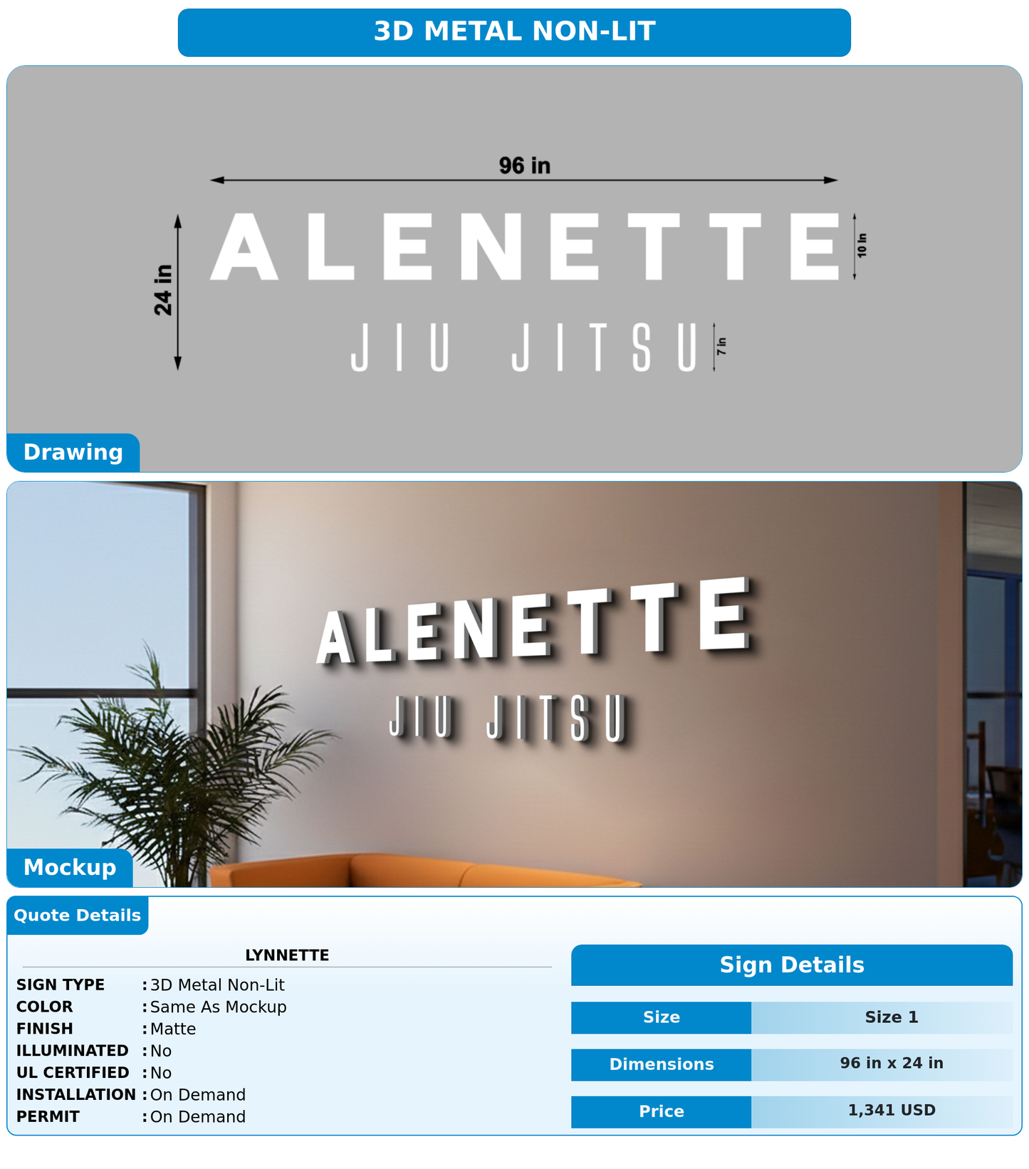 CUSTOM MOCKUP SIGN FOR Lynnette