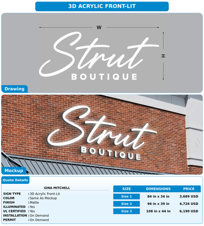 CUSTOM MOCKUP SIGN FOR Gina Mitchell