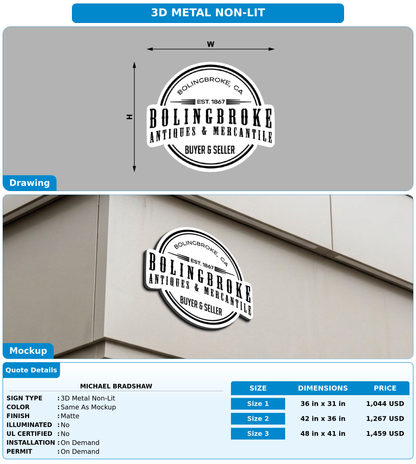 CUSTOM MOCKUP SIGN FOR Michael Bradshaw