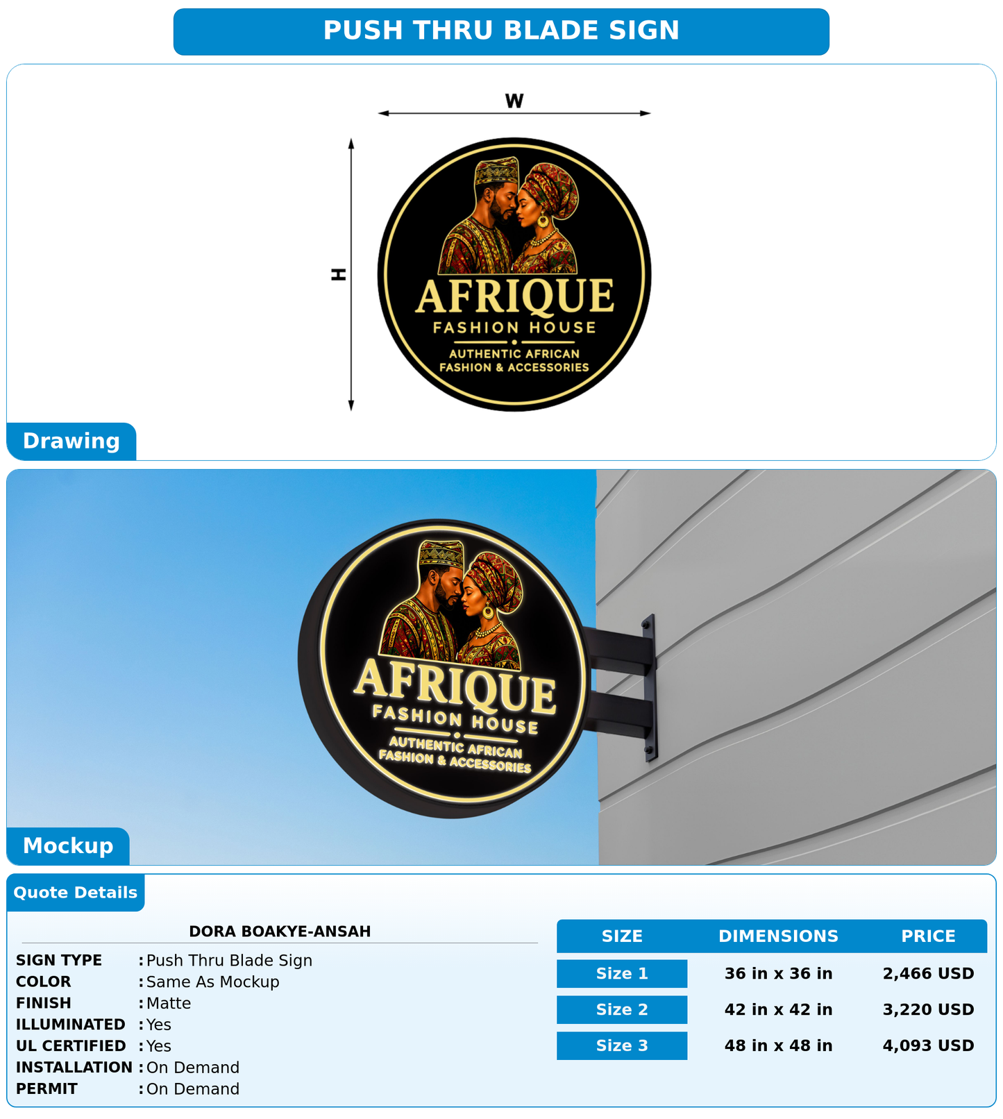 CUSTOM MOCKUP SIGN FOR Dora Boakye-Ansah