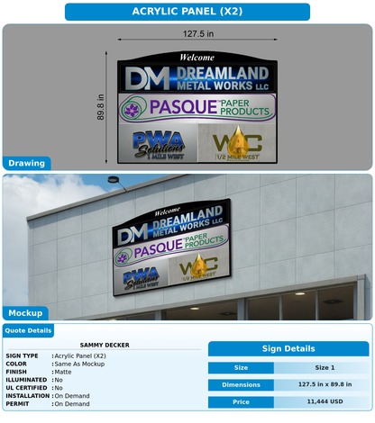 CUSTOM MOCKUP SIGN FOR Sammy Decker