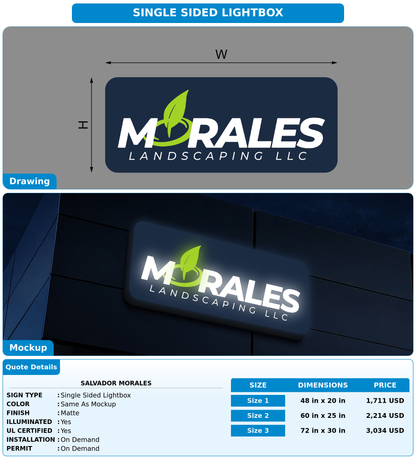 CUSTOM MOCKUP SIGN FOR Salvador Morales