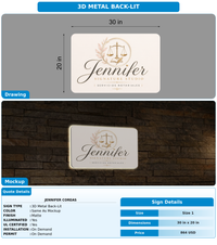 CUSTOM MOCKUP SIGN FOR Jennifer Coreas