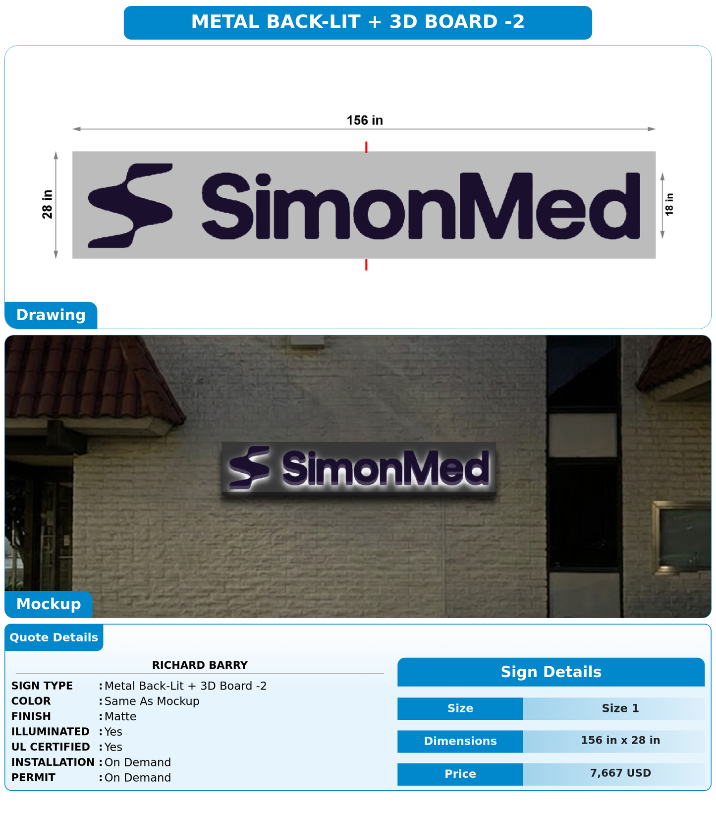 CUSTOM MOCKUP SIGN FOR richard barry