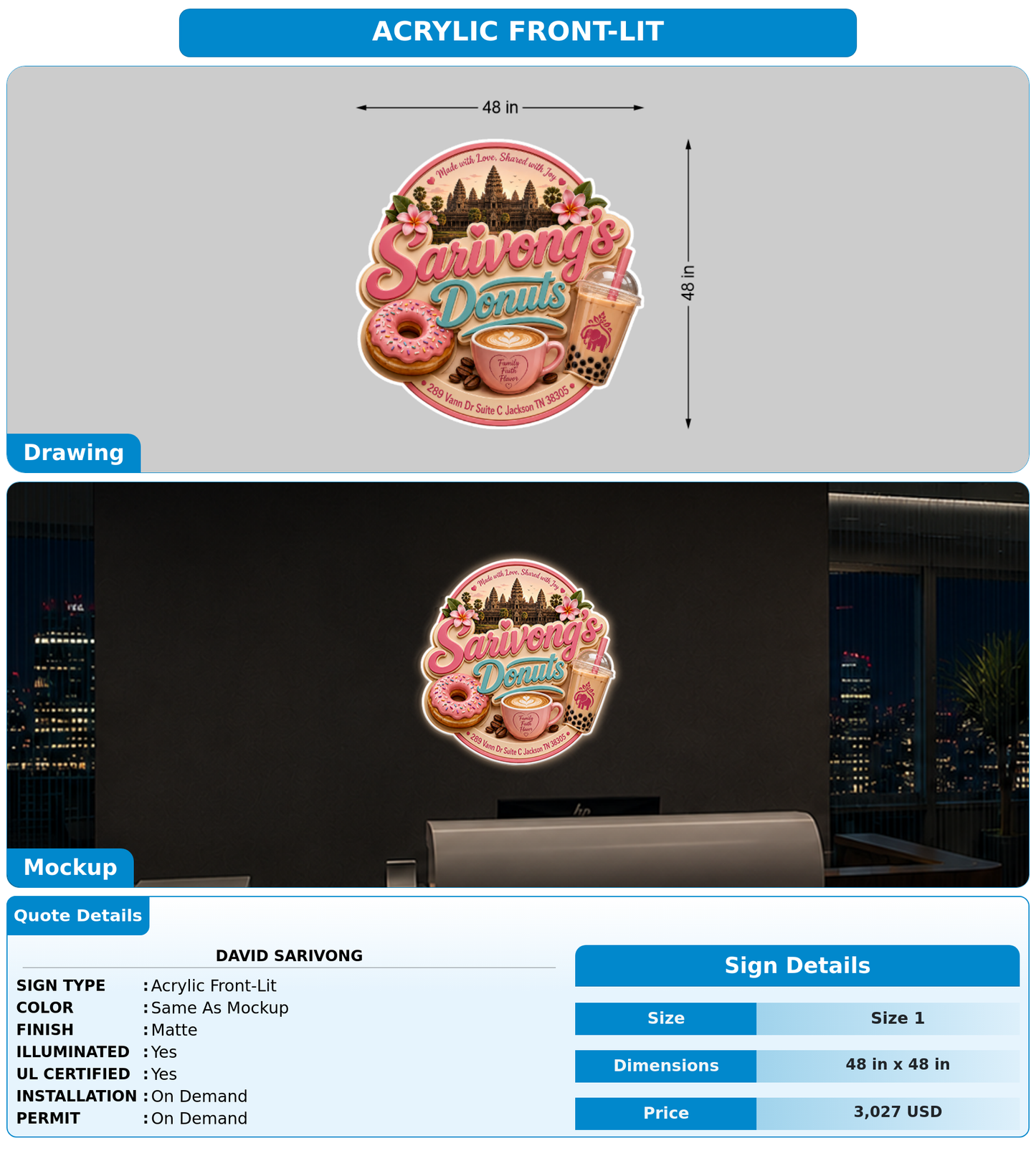CUSTOM MOCKUP SIGN FOR David Sarivong