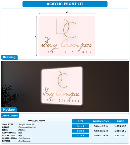 CUSTOM MOCKUP SIGN FOR Ronaldo Arno