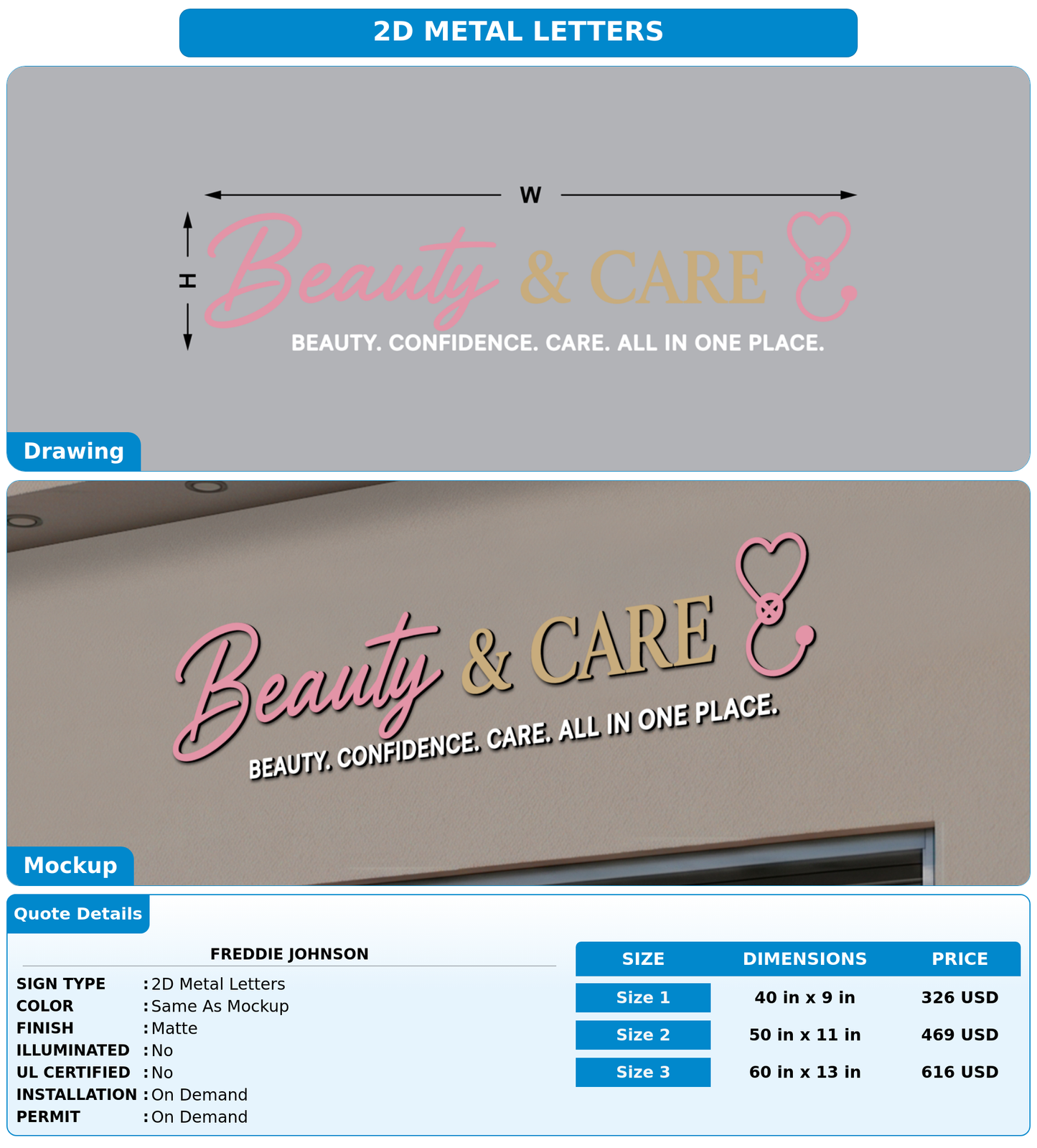 CUSTOM MOCKUP SIGN FOR Freddie Johnson
