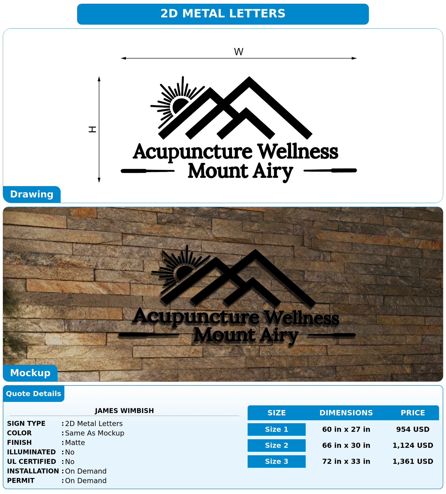 CUSTOM MOCKUP SIGN FOR James Wimbish