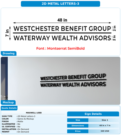 CUSTOM MOCKUP SIGN FOR Maxwell Loeb