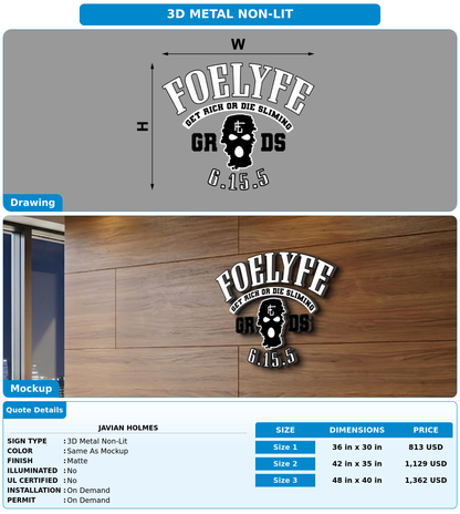 CUSTOM MOCKUP SIGN FOR javian holmes