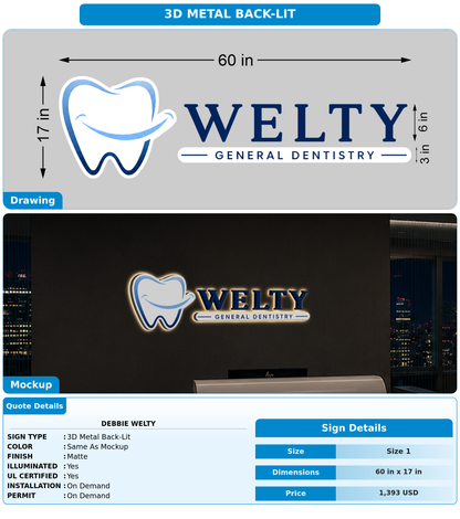 CUSTOM MOCKUP SIGN FOR Debbie Welty