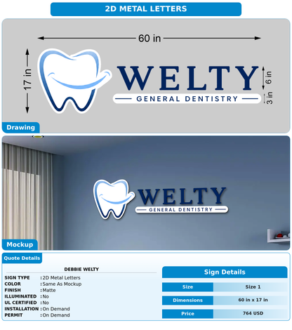 CUSTOM MOCKUP SIGN FOR Debbie Welty