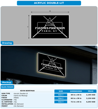 CUSTOM MOCKUP SIGN FOR Kevin Berryman