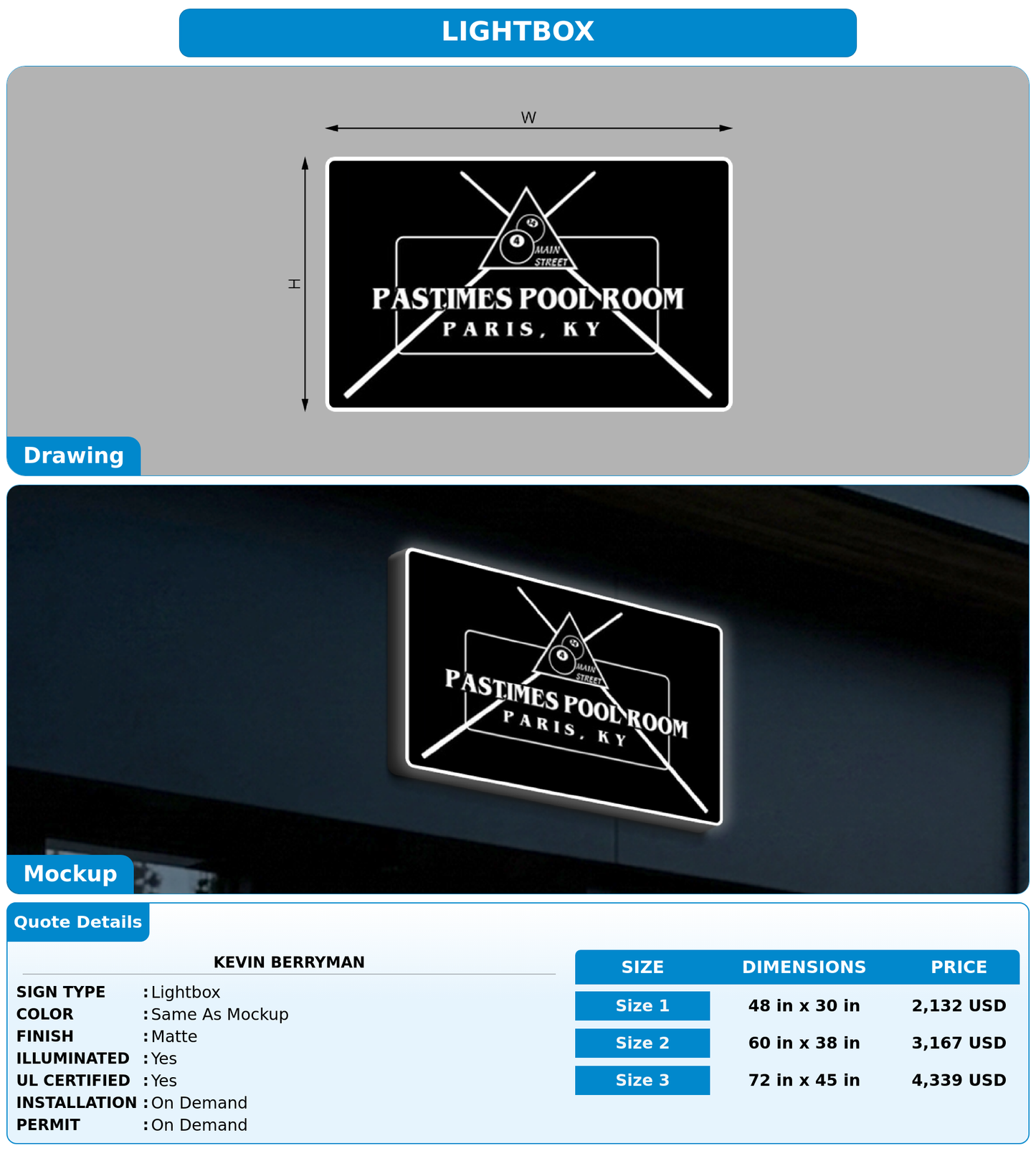 CUSTOM MOCKUP SIGN FOR Kevin Berryman
