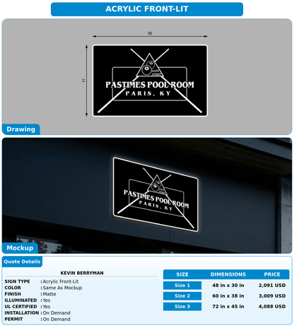 CUSTOM MOCKUP SIGN FOR Kevin Berryman