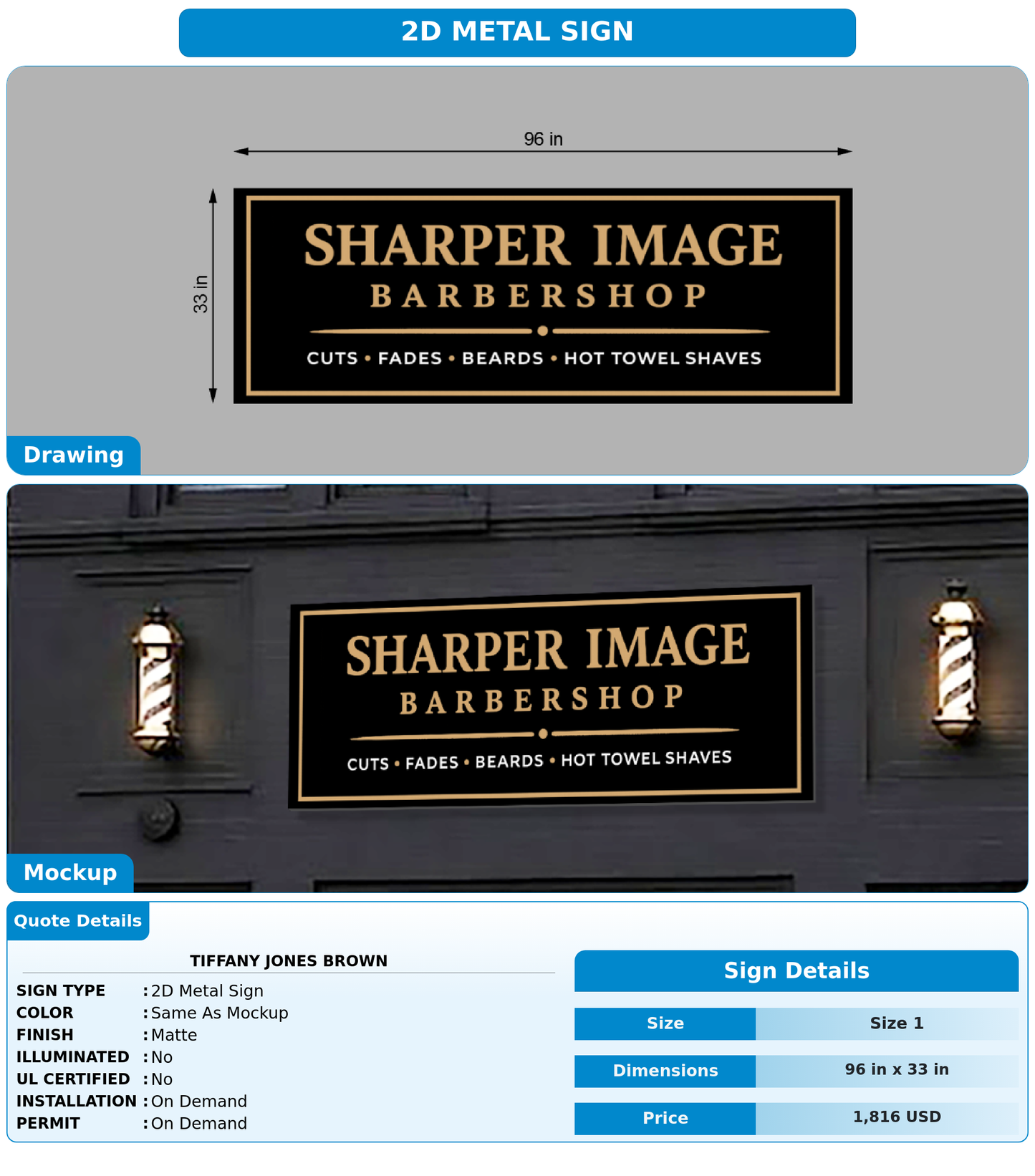 CUSTOM MOCKUP SIGN FOR Tiffany Jones Brown