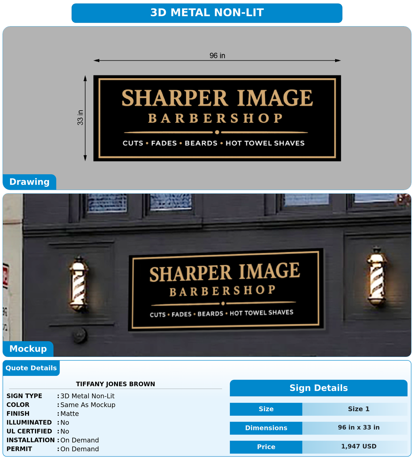 CUSTOM MOCKUP SIGN FOR Tiffany Jones Brown
