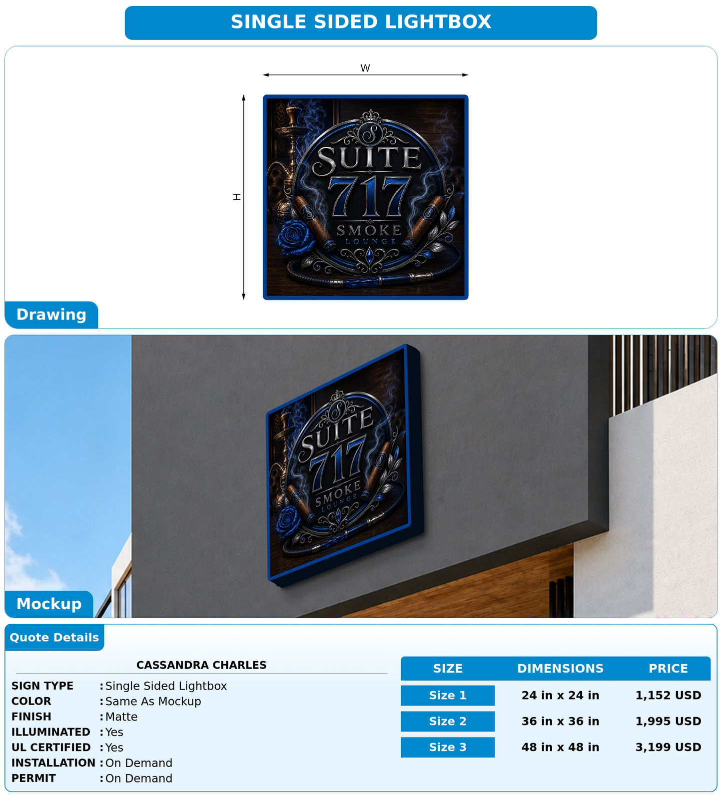 CUSTOM MOCKUP SIGN FOR Cassandra Charles