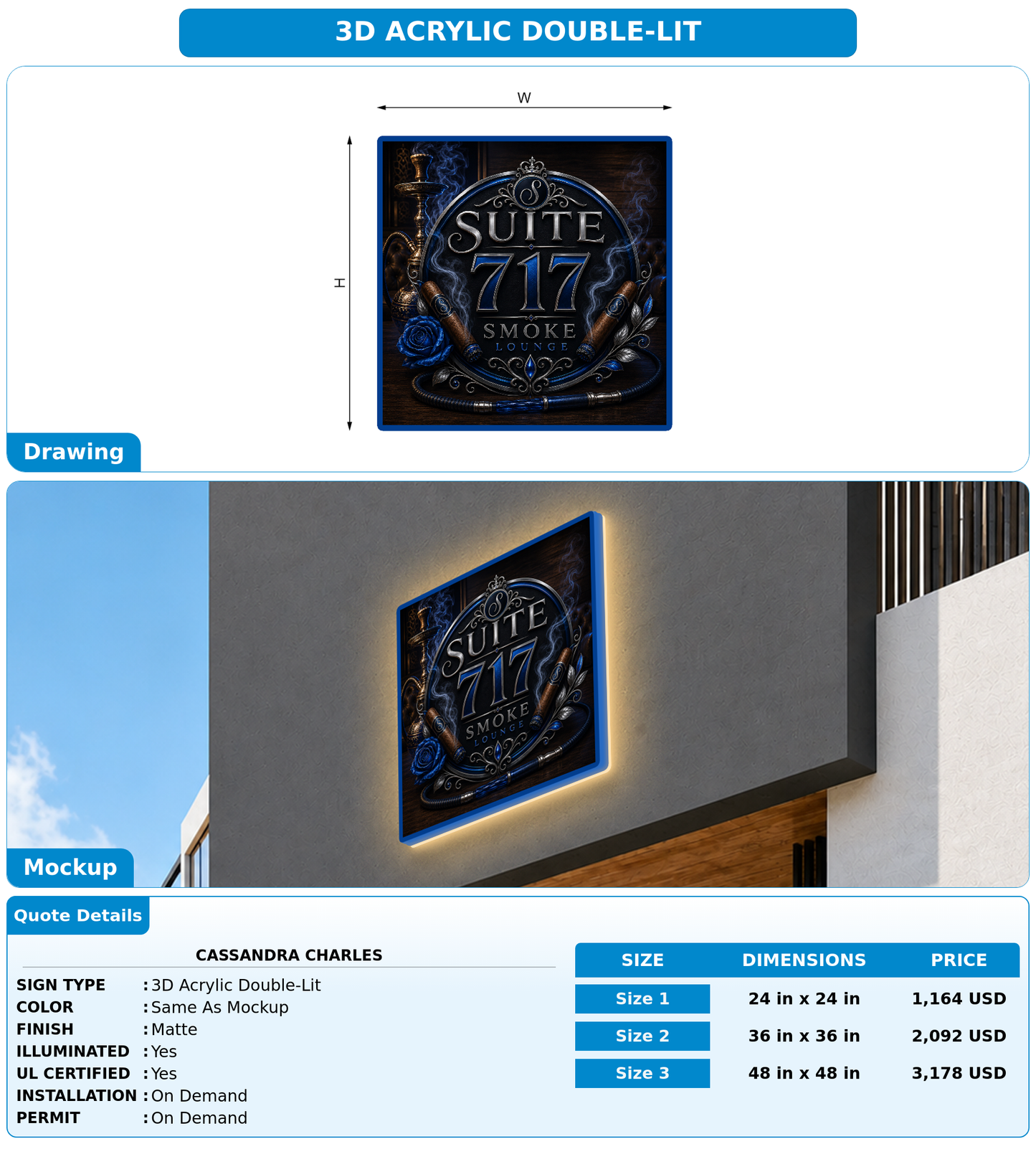 CUSTOM MOCKUP SIGN FOR Cassandra Charles