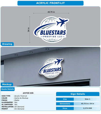 CUSTOM MOCKUP SIGN FOR Juston Son