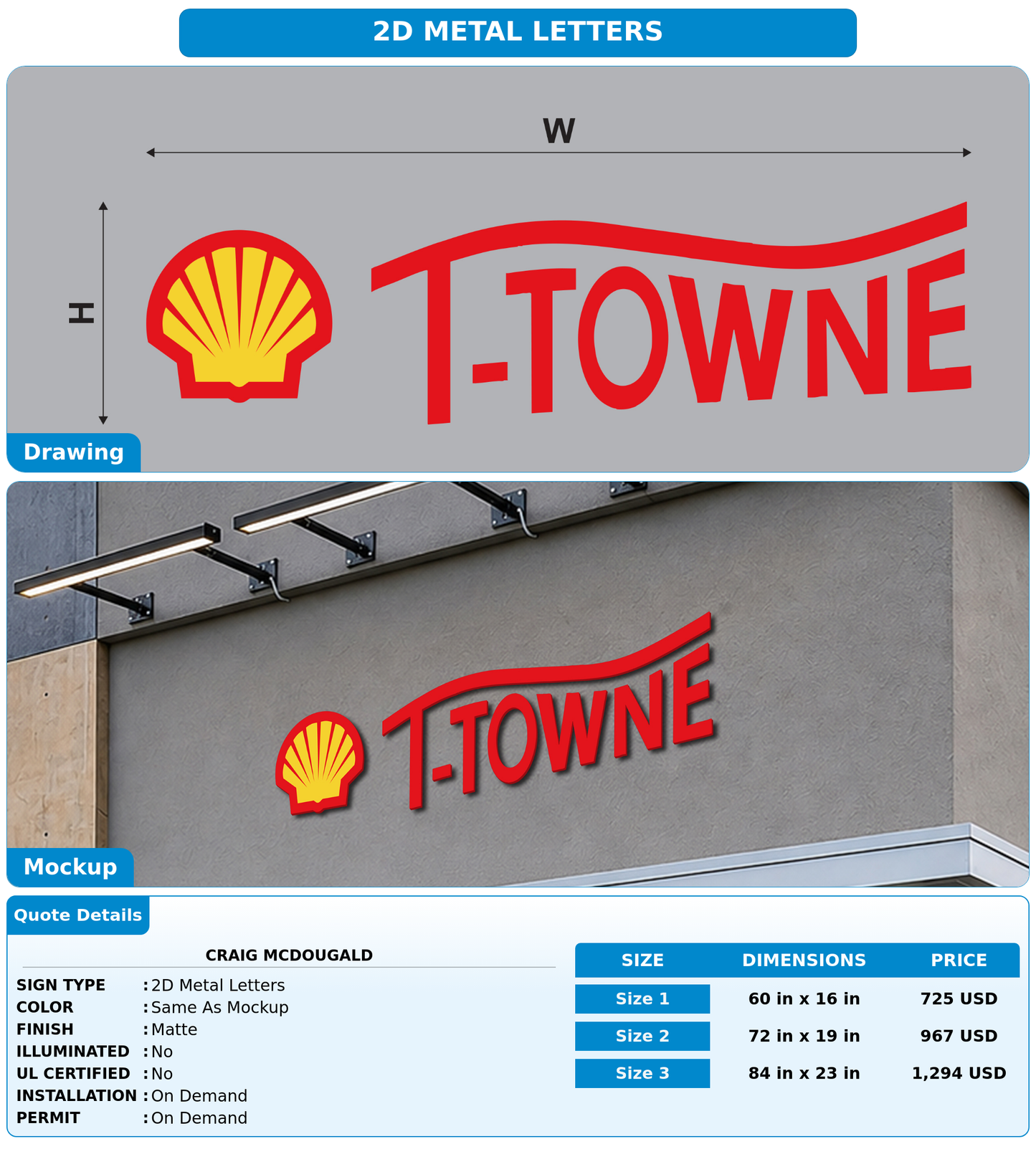 CUSTOM MOCKUP SIGN FOR craig mcdougald