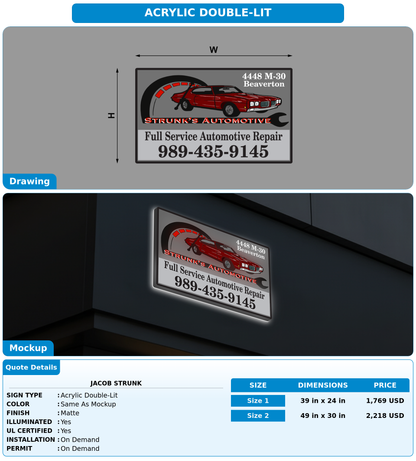 CUSTOM MOCKUP SIGN FOR Jacob strunk