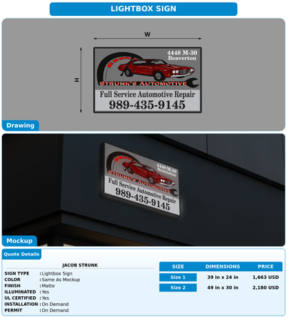 CUSTOM MOCKUP SIGN FOR Jacob strunk