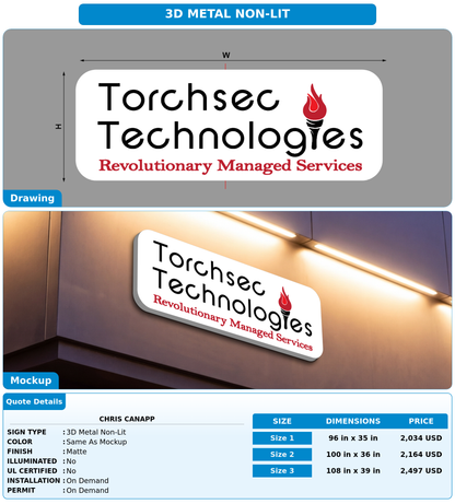 CUSTOM MOCKUP SIGN FOR Chris Canapp