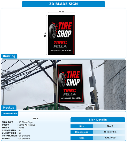 CUSTOM MOCKUP SIGN FOR Tina