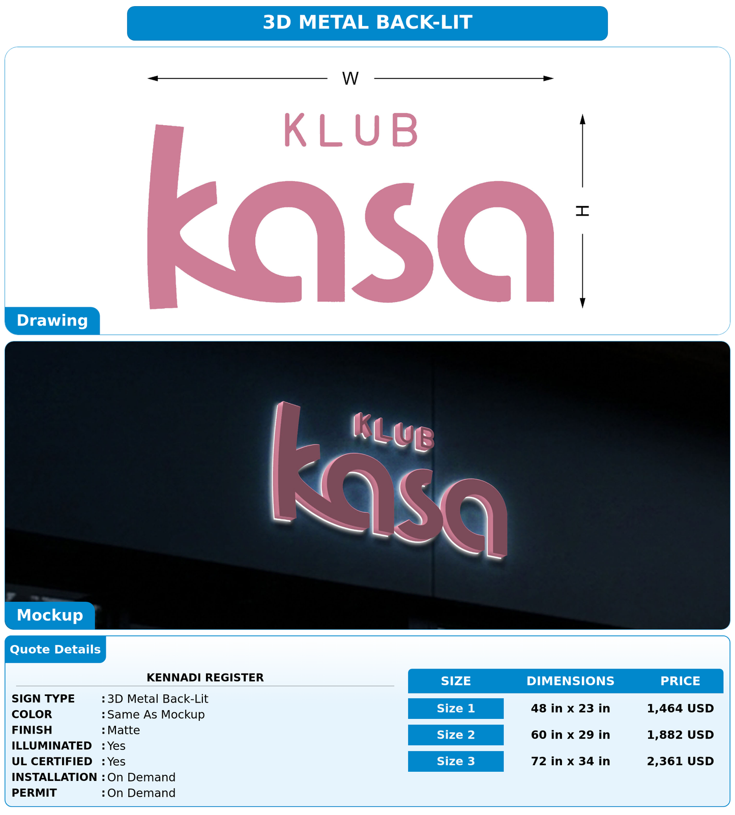 CUSTOM MOCKUP SIGN FOR Kennadi Register
