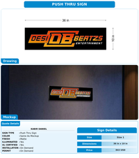 CUSTOM MOCKUP SIGN FOR Kabir Daniel