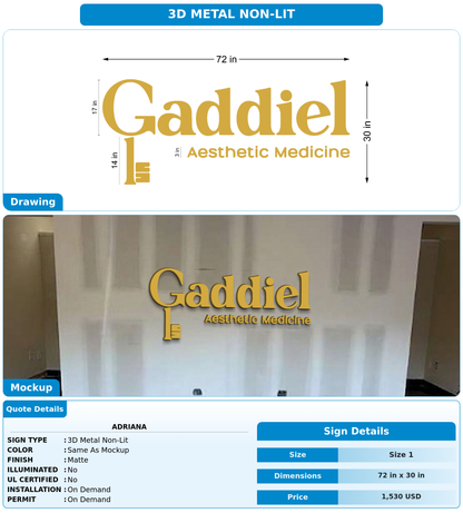 CUSTOM MOCKUP SIGN FOR Adriana