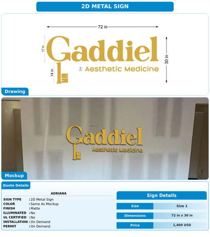 CUSTOM MOCKUP SIGN FOR Adriana